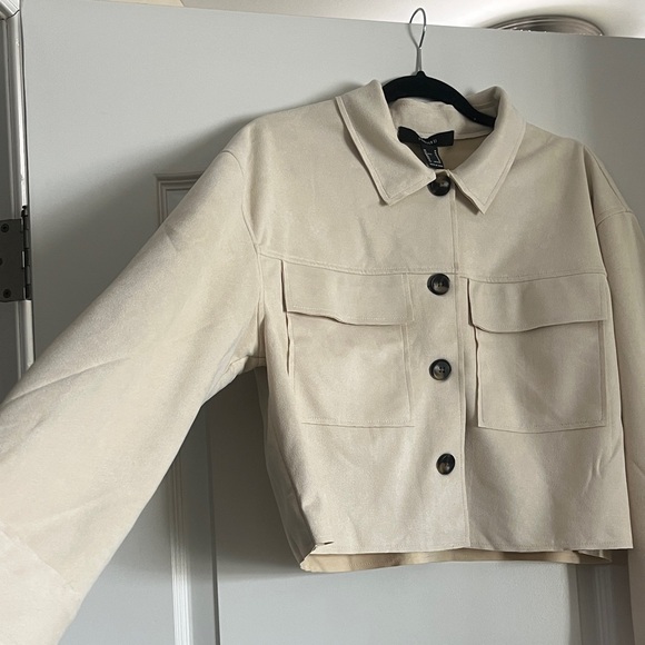 Tan Suede Cropped Jacket - Picture 3 of 4